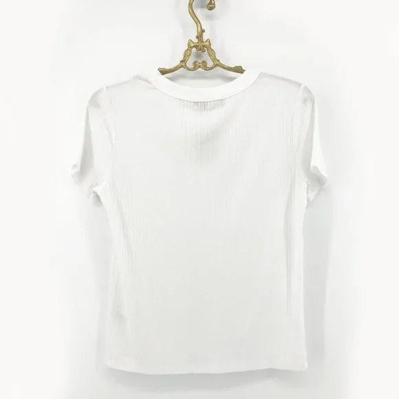 NEW🌺n:PHILANTHROPY Champ Ribbed White Tee - Picture 6 of 10